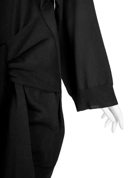Jean Paul Gaultier Vintage AW 1993 Black wool Oversized 'Four Arm' Cardigan Sweater