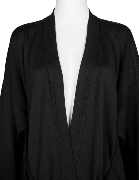 Jean Paul Gaultier Vintage AW 1993 Black wool Oversized 'Four Arm' Cardigan Sweater