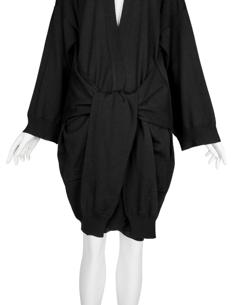 Jean Paul Gaultier Vintage AW 1993 Black wool Oversized 'Four Arm' Cardigan Sweater