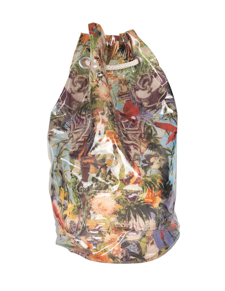 Jean Paul Gaultier Vintage SS 1999 Vinyl Encased Flamingo Mesh Backpack
