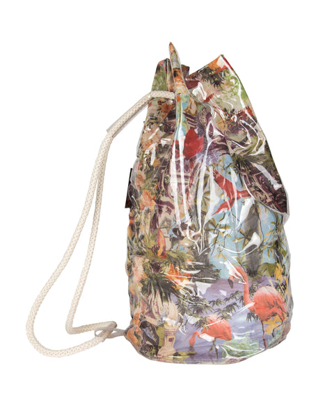 Jean Paul Gaultier Vintage SS 1999 Vinyl Encased Flamingo Mesh Backpack