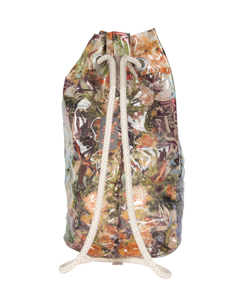 Jean Paul Gaultier Vintage SS 1999 Vinyl Encased Flamingo Mesh Backpack