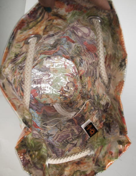 Jean Paul Gaultier Vintage SS 1999 Vinyl Encased Flamingo Mesh Backpack