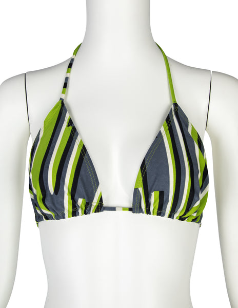 Jean Paul Gaultier Vintage SS 1996 Green Graphic Two Piece Swimsuit