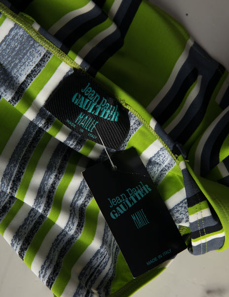 Jean Paul Gaultier Vintage SS 1996 Green Graphic Two Piece Swimsuit