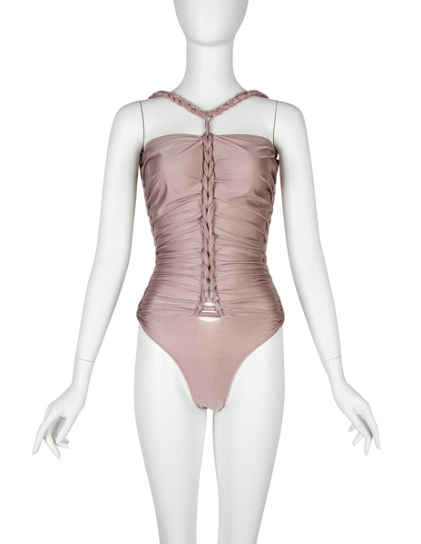 Jean Paul Gaultier Vintage SS 2011 Mauve Braided Swimsuit