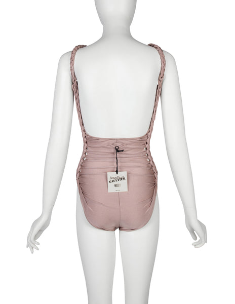 Jean Paul Gaultier Vintage SS 2011 Mauve Braided Swimsuit