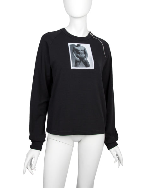 Jean Paul Gaultier Vintage AW 1992 Body Patch Black Sweatshirt