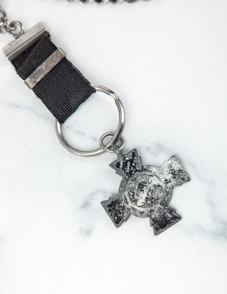 Jean Paul Gaultier Vintage 1990s Dog Tag and Medal Chain Necklace