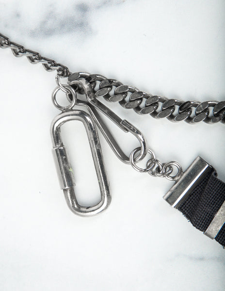 Jean Paul Gaultier Vintage 1990s Dog Tag and Medal Chain Necklace