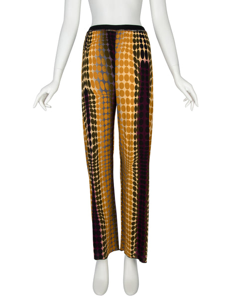Jean Paul Gaultier Vintage AW 1995 Cyber Collection Iconic Original Cyber Dot Jersey Pants