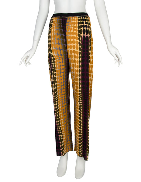 Jean Paul Gaultier Vintage AW 1995 Cyber Collection Iconic Original Cyber Dot Jersey Pants