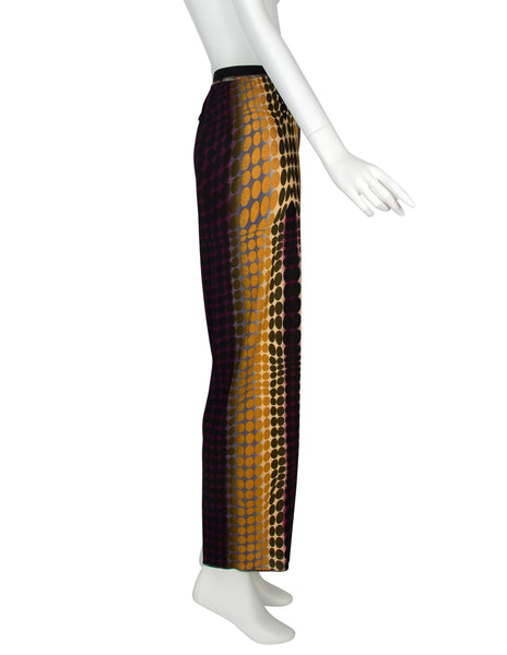 Jean Paul Gaultier Vintage AW 1995 Cyber Collection Iconic Original Cyber Dot Jersey Pants