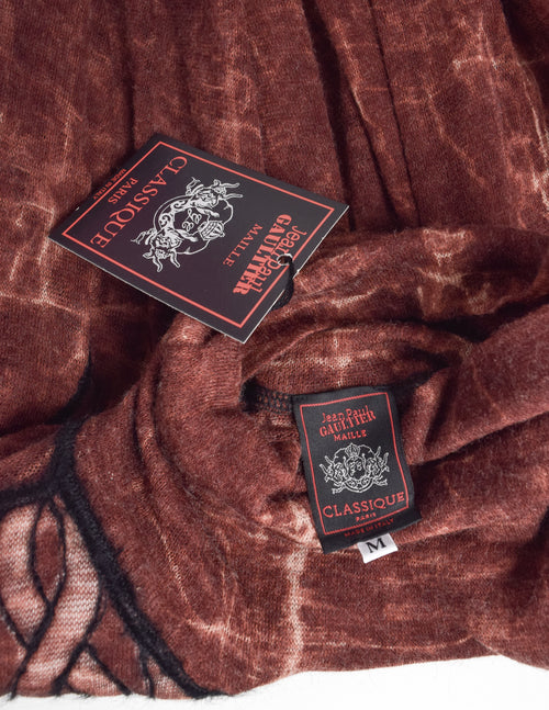 Jean Paul Gaultier Vintage AW 2000 Brick Marbled Puffy Jean Paul Gaultier Vintage AW 2000 Brick Marbled Puffy