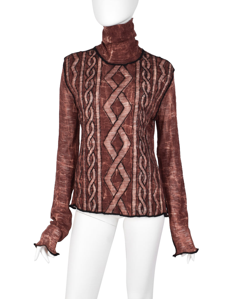 Jean Paul Gaultier Vintage AW 2000 Brick Marbled Puffy Jean Paul Gaultier Vintage AW 2000 Brick Marbled Puffy