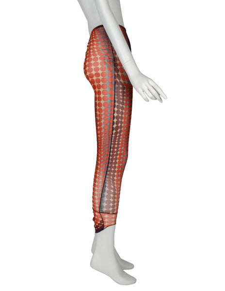 Jean Paul Gaultier Vintage AW 1995 Cyber Collection Iconic Original Cyber Dot Sheer Leggings