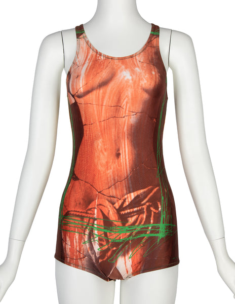 Jean Paul Gaultier Vintage SS 1999 Iconic Venus de Milo Colorful Trompe L'oeil Swimsuit