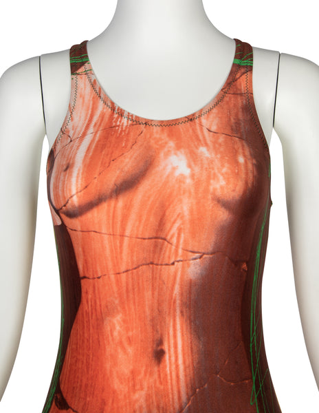 Jean Paul Gaultier Vintage SS 1999 Iconic Venus de Milo Colorful Trompe L'oeil Swimsuit