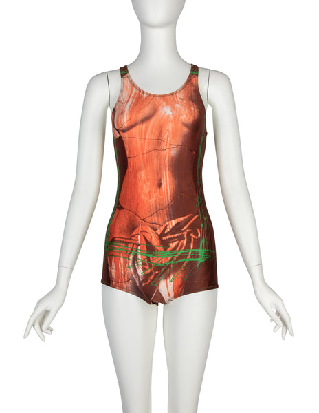 Jean Paul Gaultier Vintage SS 1999 Iconic Venus de Milo Colorful Trompe L'oeil Swimsuit