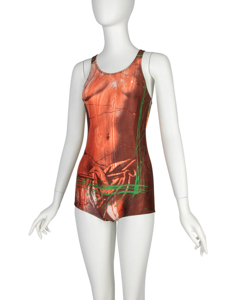 Jean Paul Gaultier Vintage SS 1999 Iconic Venus de Milo Colorful Trompe L'oeil Swimsuit