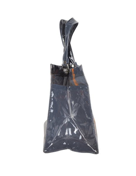 Jean Paul Gaultier Vintage SS 1999 Vinyl Encased Venus de Milo Print Mesh Tote Bag
