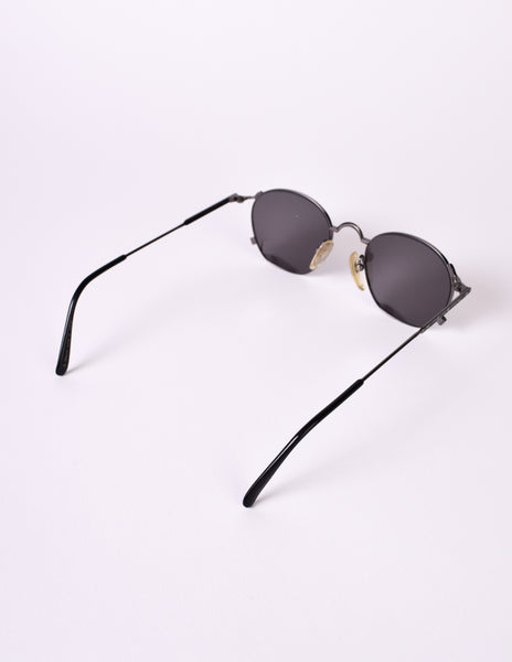 Jean Paul Gaultier Vintage Round Gunmetal Sunglasses