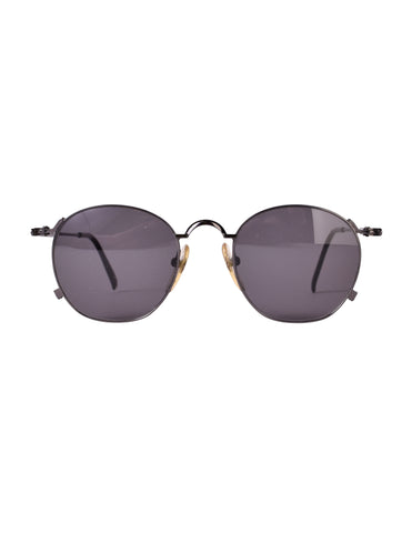 Jean Paul Gaultier Vintage Round Gunmetal Sunglasses