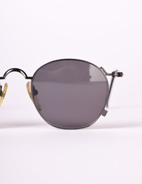 Jean Paul Gaultier Vintage Round Gunmetal Sunglasses