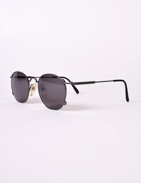 Jean Paul Gaultier Vintage Round Gunmetal Sunglasses