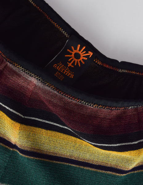 Jean Paul Gaultier Vintage 1990s Multicolor Serape Print Mesh Pants