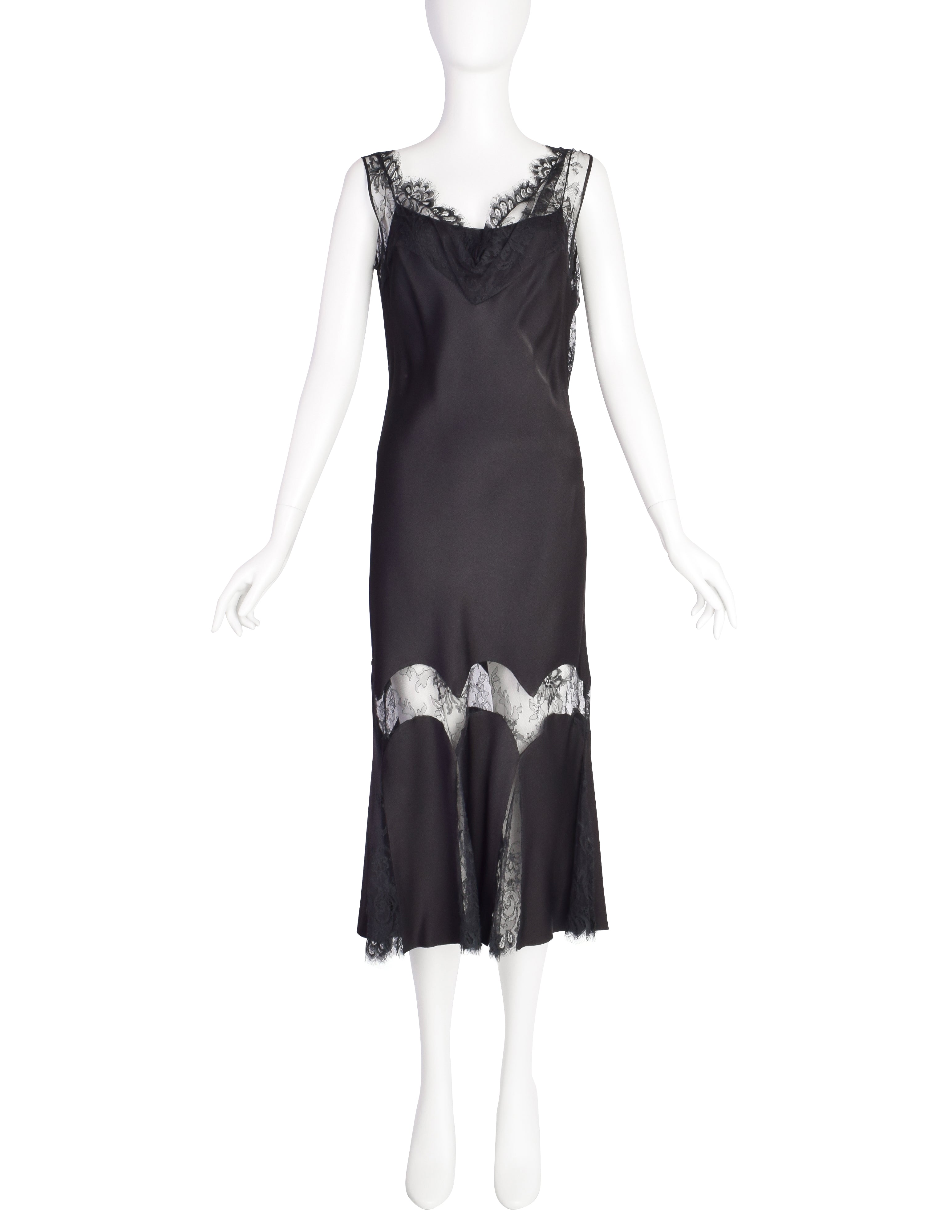 JohnGalliano2003BlackSilkLaceD