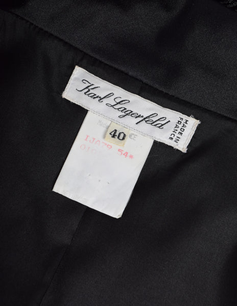 Karl Lagerfeld Vintage AW 1990 Sparkly Foliage Velvet Evening Jacket