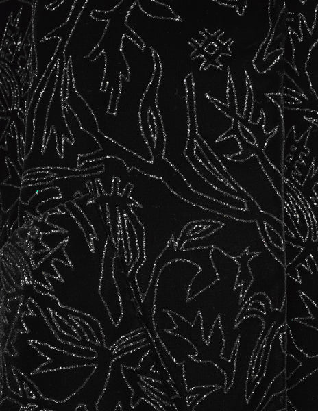 Karl Lagerfeld Vintage AW 1990 Sparkly Foliage Velvet Evening Jacket