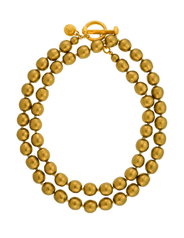 Karl Lagerfeld Vintage Bronzed Baroque Pearl Long Necklace