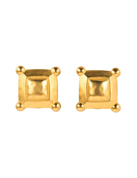 Karl Lagerfeld Vintage Oversized Golden Statement Earrings