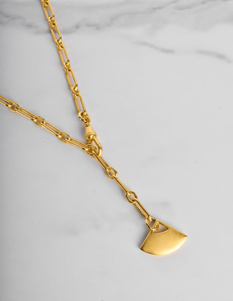 Karl Lagerfeld Vintage Golden Double Key Pendant Necklace
