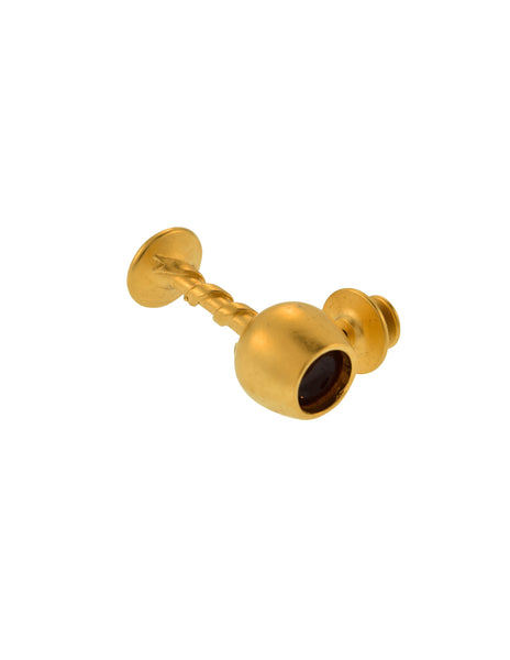 Karl Lagerfeld Vintage Golden Wine Chalice Tack Pin