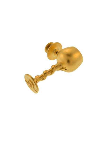 Karl Lagerfeld Vintage Golden Wine Chalice Tack Pin