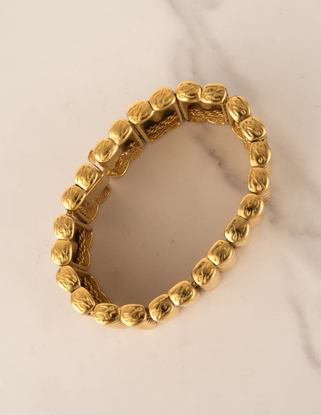 Karl Lagerfeld Vintage Golden Twisted Column Bracelet