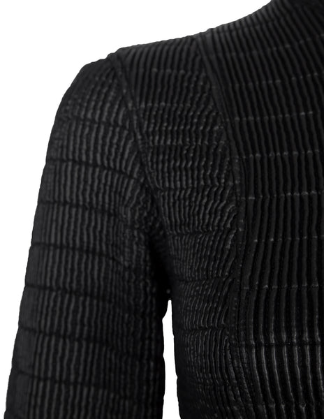Katharine Hamnett Vintage 1990s Black Quilted Mini Dress