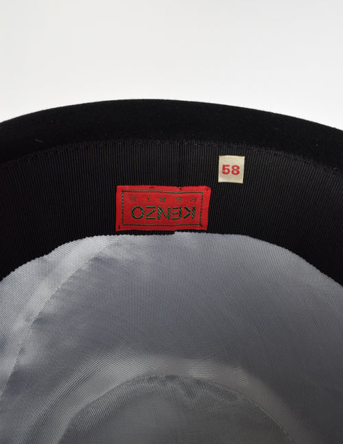 Kenzo Vintage Black Wool Derby Bowler Hat – Amarcord Vintage 