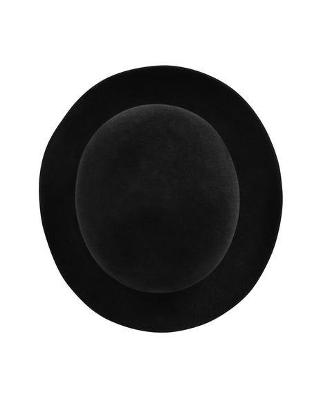 Kenzo Vintage Black Wool Derby Bowler Hat