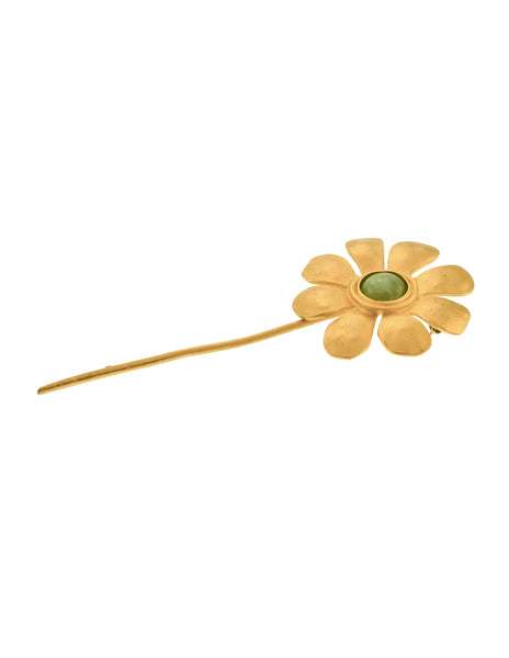 Karl Lagerfeld Vintage SS 1991 Huge Golden Flower Brooch