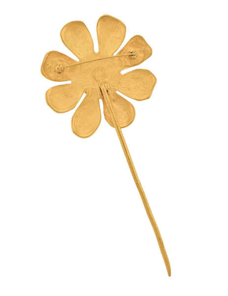 Karl Lagerfeld Vintage SS 1991 Huge Golden Flower Brooch