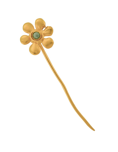 Karl Lagerfeld Vintage SS 1991 Large Golden Flower Stick Pin