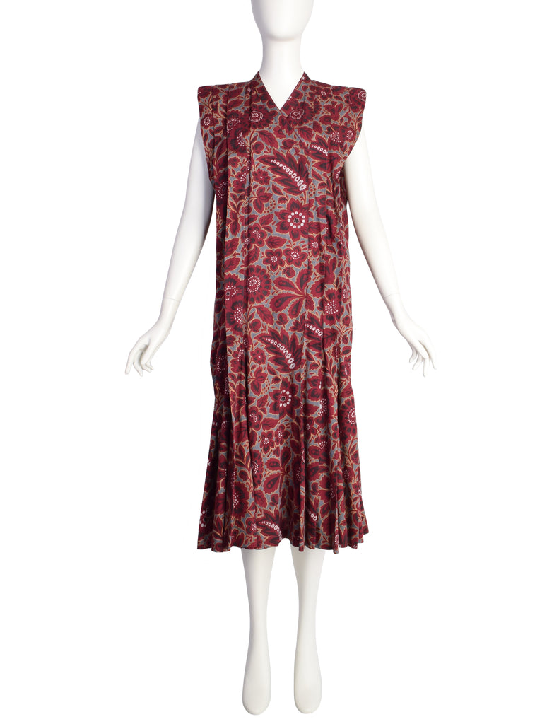 kenzo pleated dress Kenzo Pre-Owned pinstripe-pattern Pleated Dress | Grey