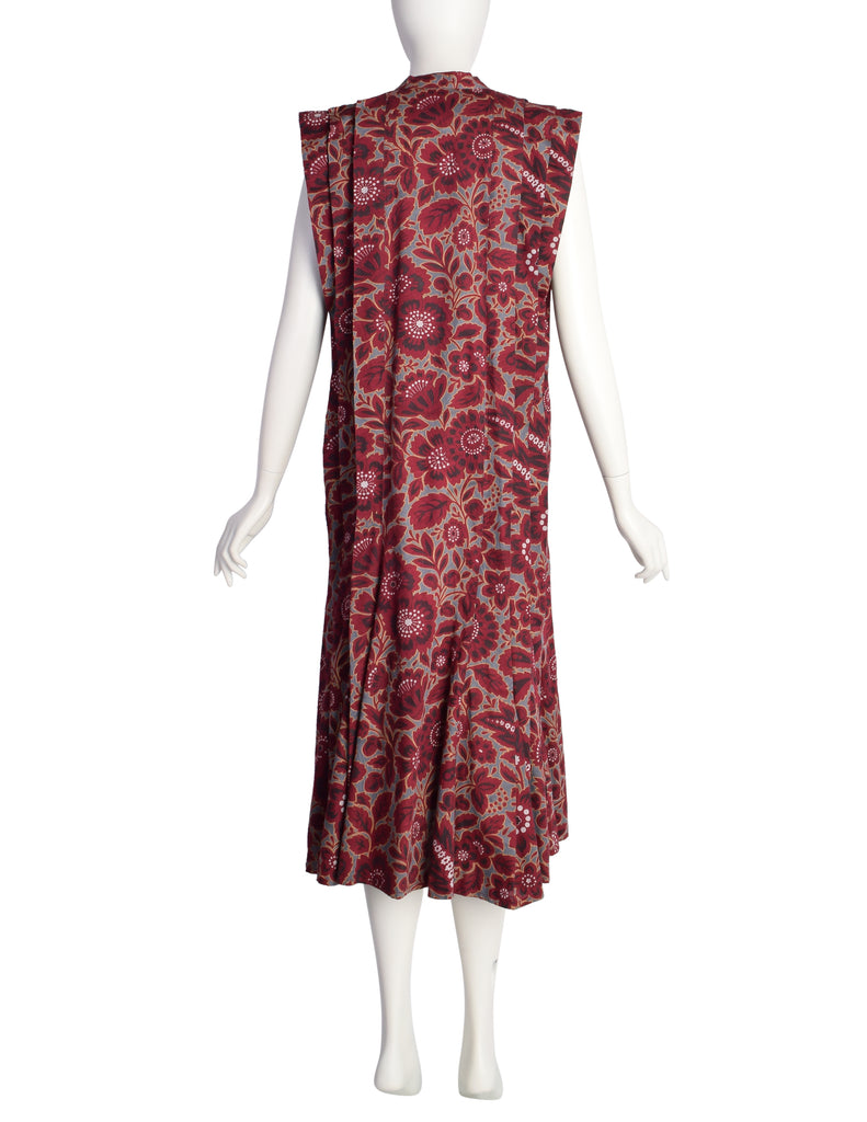 red crepe kenzo dress Pomander Place Red Crepe Kenzo Dress Red / XS
