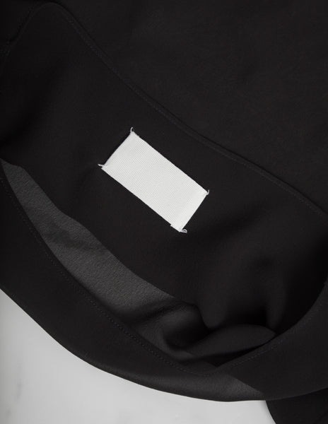 Martin Margiela Vintage SS 2001 Sheer Black Silk Chiffon Top with Extra Long Sleeves
