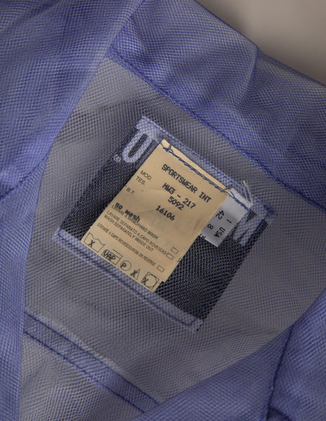 Moschino Vintage 1990s Perwinkle Blue Sheer Tulle Jacket