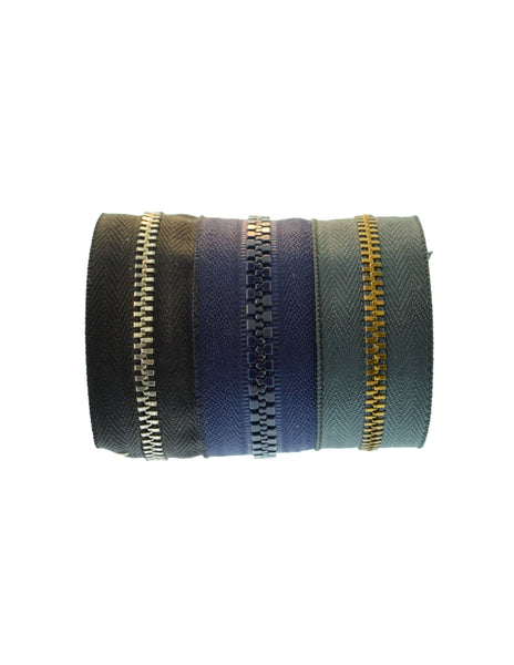 Maison Martin Margiela Vintage AW 2006 Artisanal Three Row Zipper Wide Bracelet
